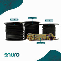 Elastic 4mm – 100m – black – elastic rope for seats, nets, transport &amp; DIY