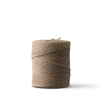 Macrame rope 1mm – brown – 65m – double-twisted recycled cotton