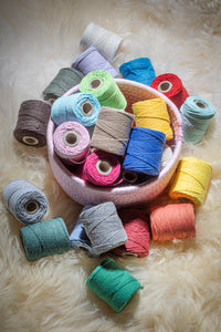 Macrame rope 1mm – forest – 65m – double-twisted recycled cotton