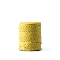 Macrame rope 1mm – yellow – 65m – double-twisted recycled cotton