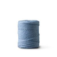 Macrame rope 1mm – baby blue – 65m – double-twisted recycled cotton