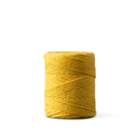 Macrame rope 1mm – ochre yellow – 65m – double-twisted recycled cotton