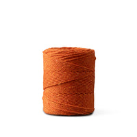 Macrame rope 1mm – orange – 65m – double-twisted recycled cotton