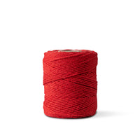 Macrame rope 1mm – red – 65m – double-twisted recycled cotton