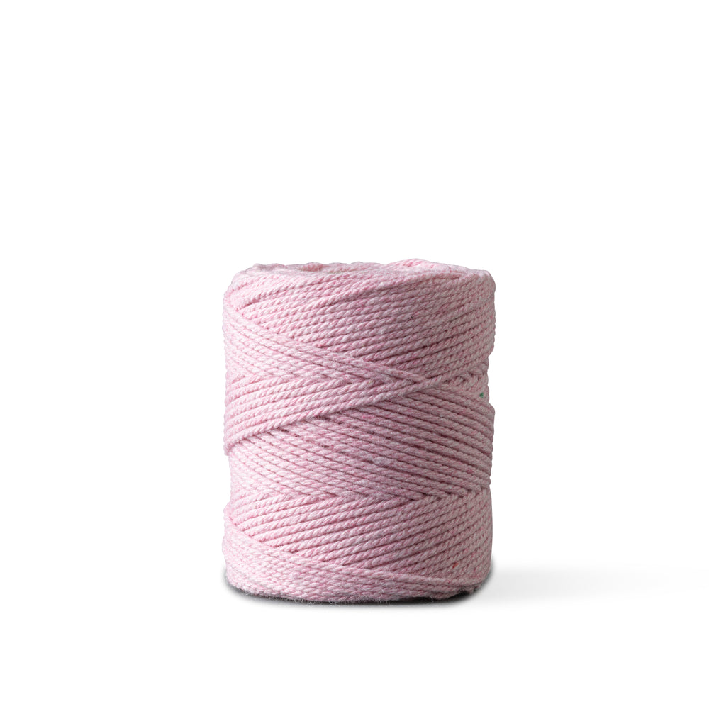 Macrame rope 1mm – light pink – 65m – double-twisted recycled cotton
