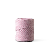 Macrame rope 1mm – light pink – 65m – double-twisted recycled cotton