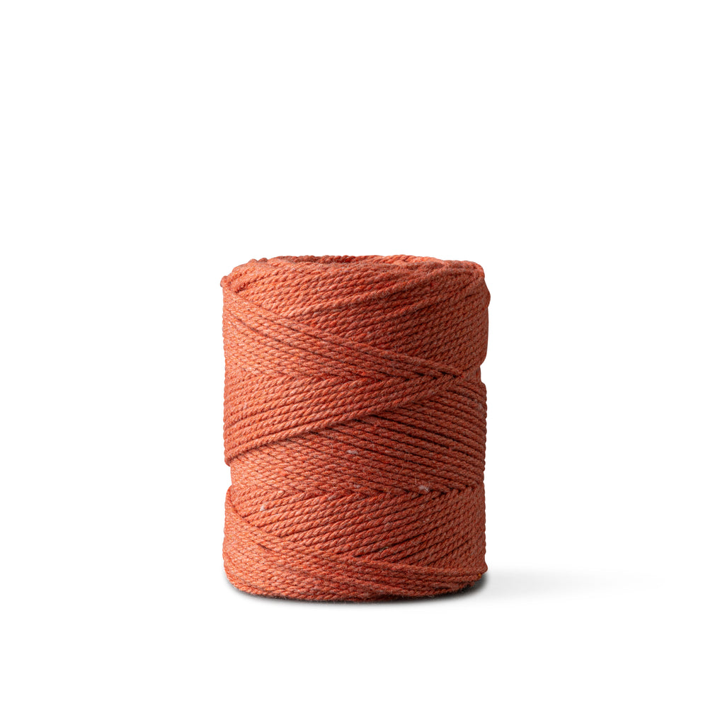 Macrame rope 1mm – terracotta – 65m – double-twisted recycled cotton