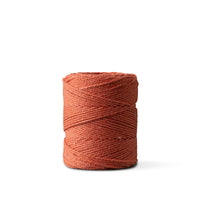 Macrame rope 1mm – terracotta – 65m – double-twisted recycled cotton