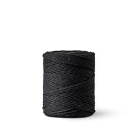Macrame rope 1mm – black – 65m – double-twisted recycled cotton