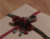 Macrame rope 3mm – burgundy speckled gold – 120m – double-twisted recycled cotton