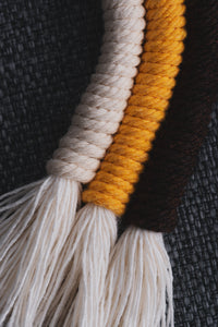 Macrame rope 3mm – mustard – 120m – double-twisted recycled cotton