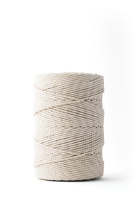 Macrame rope 3mm – ecru – 240m – double-twisted recycled cotton