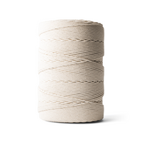 Macrame rope 3mm – ecru – 500m – double-twisted recycled cotton