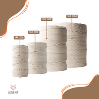 Macrame rope 3mm – ecru – 500m – double-twisted recycled cotton