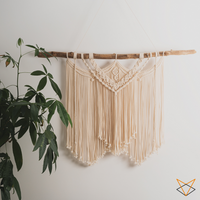 Macrame rope 3mm – off-white &amp; sand – 2x120m – double-twisted recycled cotton