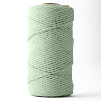 Macrame rope 3mm – eucalyptus – 120m – single-twist recycled cotton