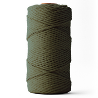 Macrame rope 3mm – forest – 120m – single-twist recycled cotton