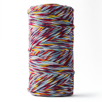 Macrame rope 3mm – multicolor – 120m – single-twist recycled cotton