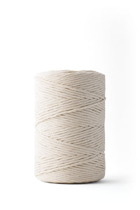 Macrame rope 3mm – ecru – 240m – single twist recycled cotton