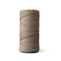 Macrame rope 5mm – brown – 100m – double-twisted recycled cotton