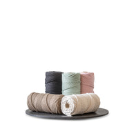 Macrame rope 5mm – black – 100m – double-twisted recycled cotton