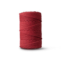 Macrame rope 2mm – burgundy – 70m – double-twisted recycled cotton
