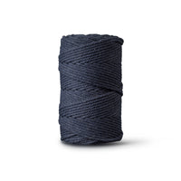 Macrame rope 2mm – navy blue – 70m – double-twisted recycled cotton
