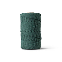 Macrame rope 2mm – green velvet – 70m – double-twisted recycled cotton