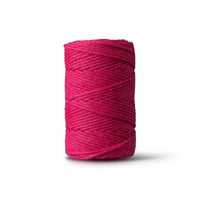 Macrame rope 2mm – deep pink – 70m – double-twisted recycled cotton