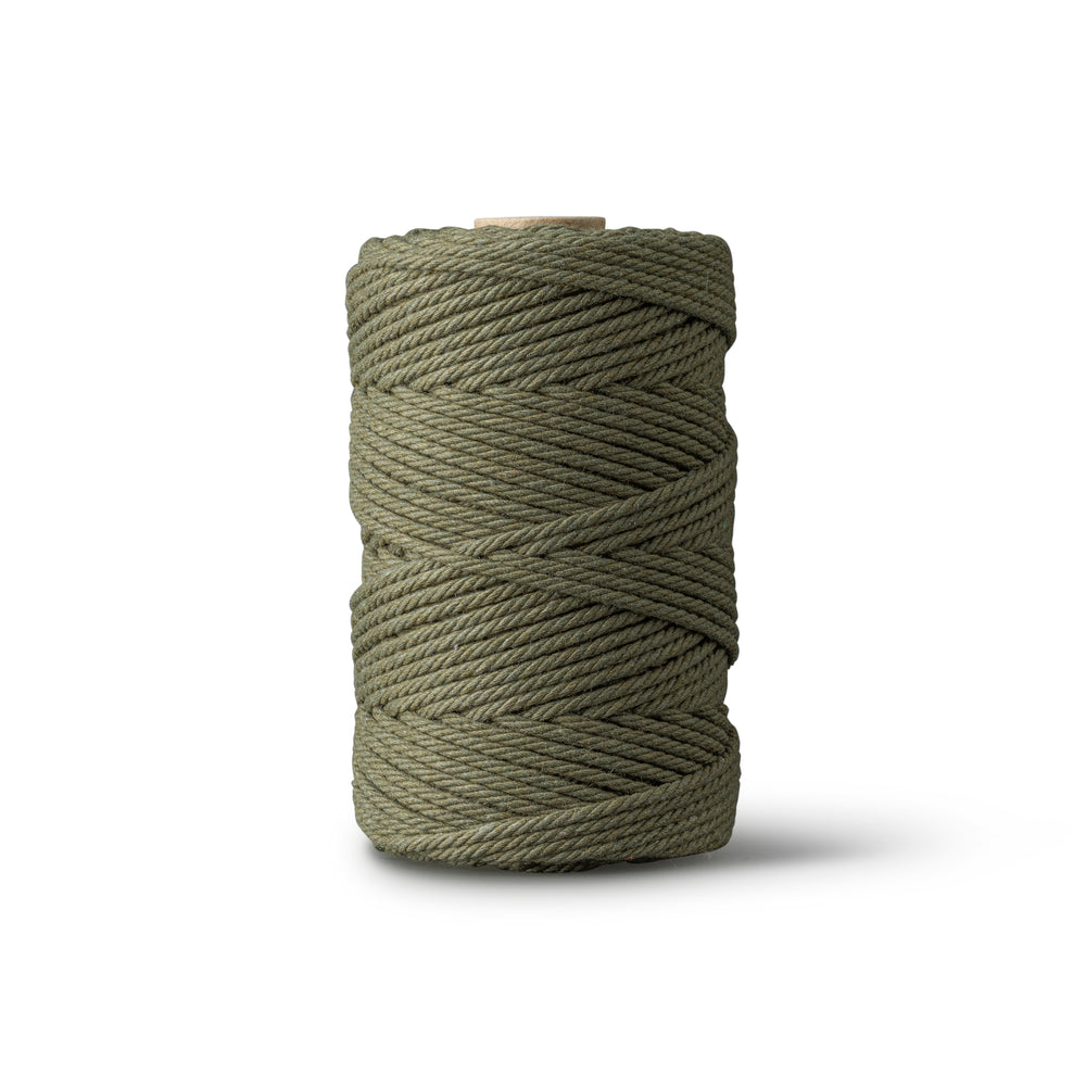 Macrame rope 2mm – forest – 70m – double-twisted recycled cotton