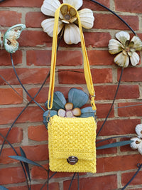 Macrame rope 2mm – yellow – 70m – double-twisted recycled cotton