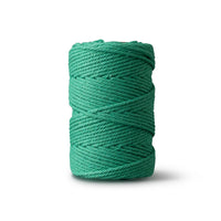 Macrame rope 2mm – medium green – 70m – double-twisted recycled cotton