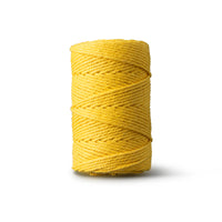 Macrame rope 2mm – ochre yellow – 70m – double-twisted recycled cotton