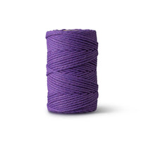 Macrame rope 2mm – purple – 70m – double-twisted recycled cotton