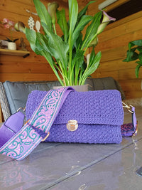 Macrame rope 2mm – purple – 70m – double-twisted recycled cotton