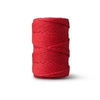 Macrame rope 2mm – red – 70m – double-twisted recycled cotton