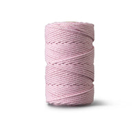 Macrame rope 2mm – rose – 70m – double-twisted recycled cotton