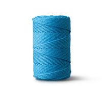 Macrame rope 2mm – ocean blue – 70m – double-twisted recycled cotton