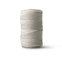 Macrame rope 2mm – sand – 70m – double-twisted recycled cotton