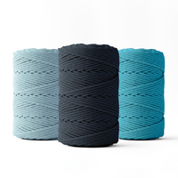 Macrame rope 2mm – set of 3 colors dark blue/light blue/turquoise – 70m