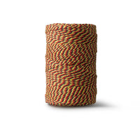 Cotton rope 1.5mm – tricolor – 150m – double-twisted recycled cotton