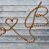 Cotton rope 1.5mm – tricolor – 150m – double-twisted recycled cotton