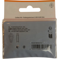 Puntkous 6 mm rvs/inox per 2 stuks, voor verstevigen van de lus in koord of rvs kabel