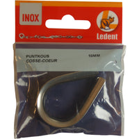 Puntkous 10mm rvs/inox, voor verstevigen van de lus in koord of rvs kabel