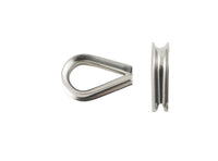 Puntkous 10mm rvs/inox, voor verstevigen van de lus in koord of rvs kabel