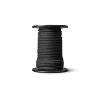 Braided cotton rope 6mm – black – 100m – recycled natural cotton