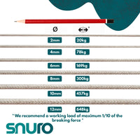 Braided cotton rope 6mm – natural – 100m – recycled natural cotton