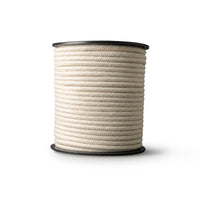 Braided cotton rope 8mm – natural – 100m – recycled natural cotton