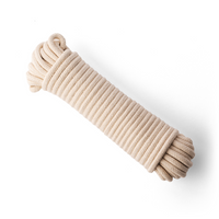 Braided cotton rope 8mm – natural – 20m – recycled natural cotton