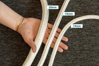 Diktefoto heel dik gevlochten polyamidetouw met heel hoge treksterkte en breekkracht, hoge slijtvastheid en weerbestendigheid in 14mm, 16mm en 20mm